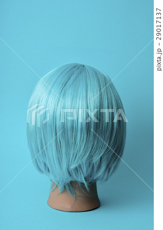 blue wig in a mannequin head blue wig in a mannequin head 29017137