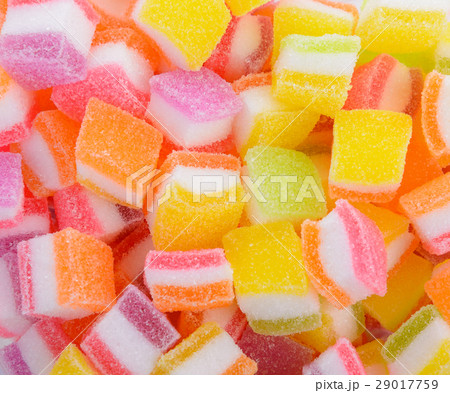 Assortment of colorful fruit jelly candy Assortment of colorful fruit jelly candy 29017759