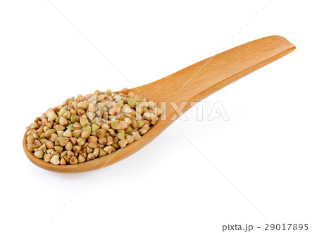 Buckwheat in wood spoon Buckwheat in wood spoon 29017895