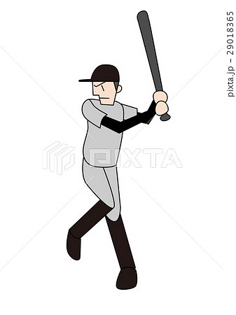 野球選手 バッター 左打者 安打製造機のイラスト素材