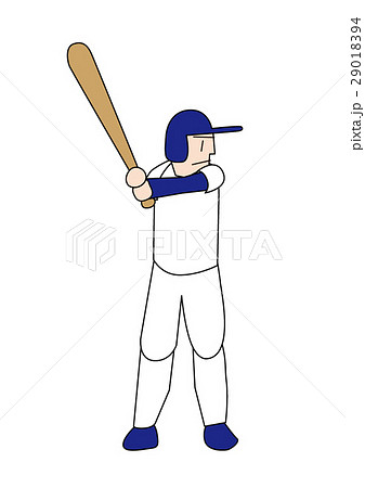 野球選手 バッター 右打者 強打者 ホームランバッターのイラスト素材
