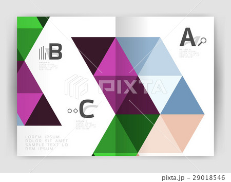 Modern triangle print template 29018546
