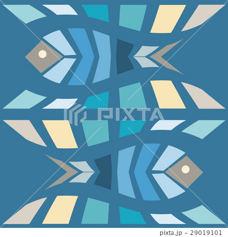 Fish mosaic seamless pattern Fish mosaic seamless pattern 29019101