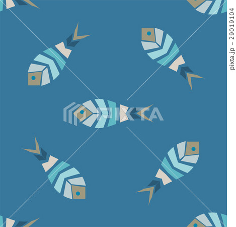 Flock of fish mosaic seamless pattern Flock of fish mosaic seamless pattern 29019104