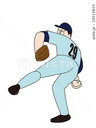 野球選手、右投げ、まさかり投法 29019824