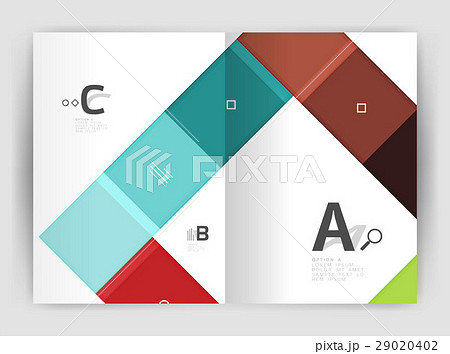 Colorful modern stripes business flyer 29020402