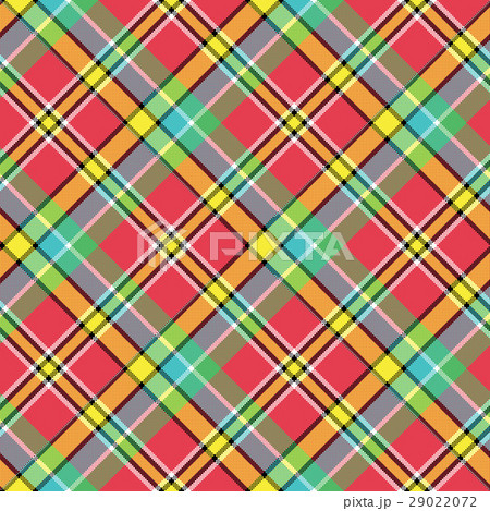Madras diagonal plaid pixeled seamless pattern 29022072