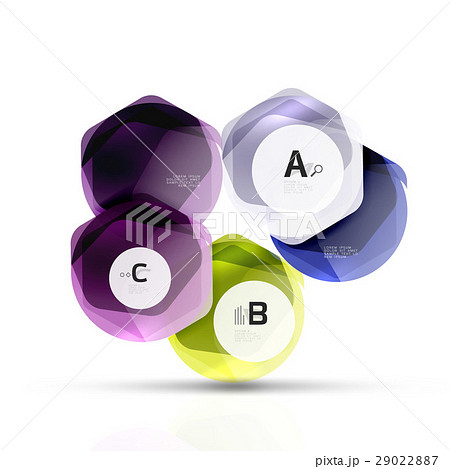 Glass modern geometrical hexagon abstract 29022887