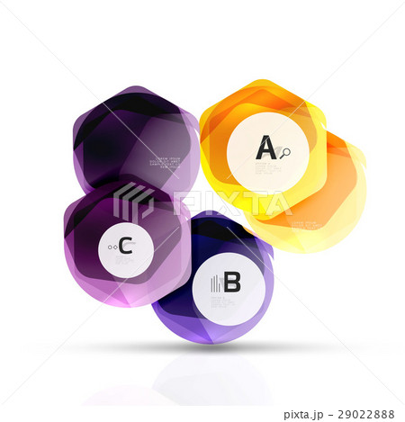 Geometrical hexagon aqua elements Geometrical hexagon aqua elements 29022888