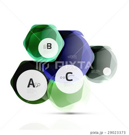 Abstract geometrical hexagon banner 29023373