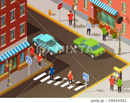 City Navigation Isometric Set 29024091