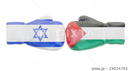 Boxing gloves with Israel and Palestine flags Boxing gloves with Israel and Palestine flags 29024763