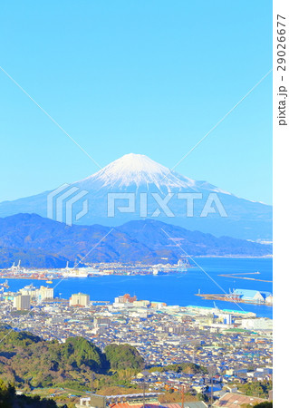 富士山と街並み　【静岡県・日本平】 29026677