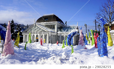 Glass house architecture snow winter festival Glass house architecture snow winter festival 29028255