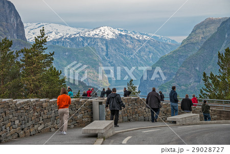 Stegastein lookout at Aurland fjord, Norway. 29028727