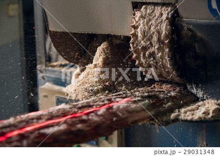 View of cutting machinery in operating position 29031348