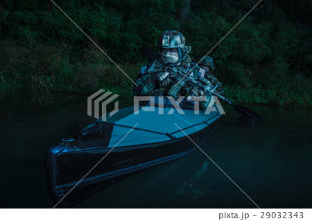 Militants in army kayak Militants in army kayak 29032343