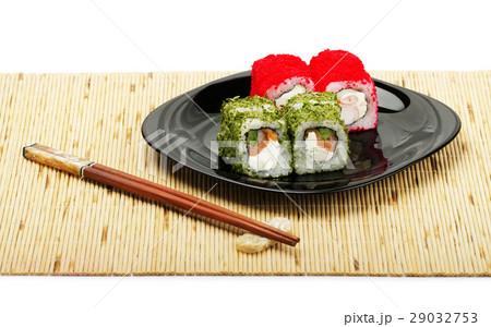 Sushi rolls on a plate 29032753
