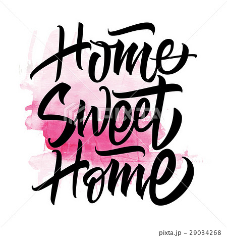 Sweet Home. Vector illustration. Calligraphy 29034268