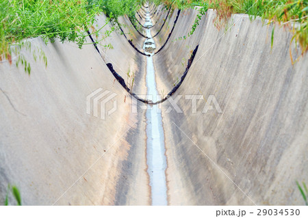 the dried-up waterway for watering the dried-up waterway for watering 29034530