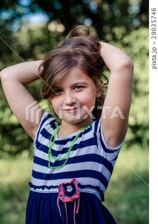 Cute little girl summer portrait. Cute little girl summer portrait. 29035746