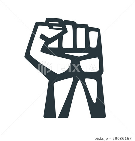A Clenched Fist Held High In Protest. 29036167