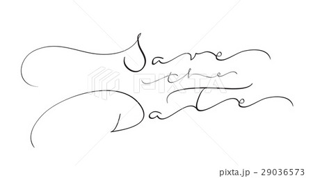 save the date text on white background 29036573