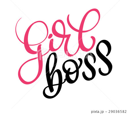 girl boss vector text on white background 29036582