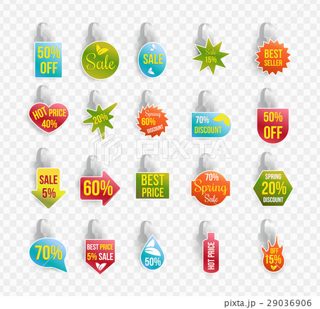 Vector wobbler mockup set with transparent strip 29036906