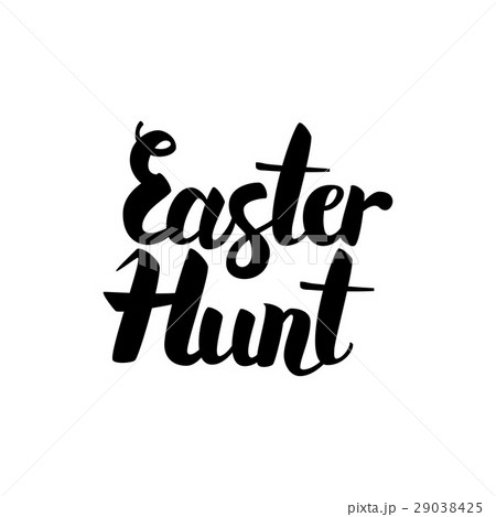Easter Hunt Handwritten Lettering 29038425