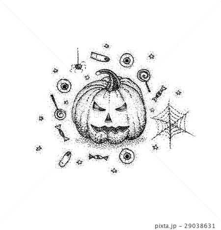 Halloween Pumpkin Dotwork Halloween Pumpkin Dotwork 29038631