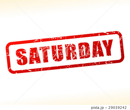 saturday red text stamp 29039242