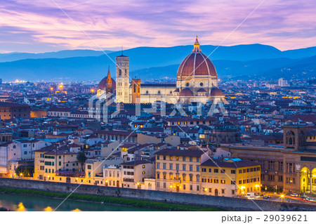 Twilight of Duomo Florence in Florence, Italy 29039621