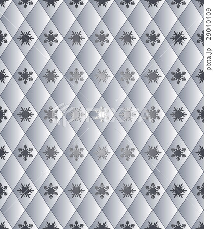 Seamless winter background - rhombus  snowflakes 29040409