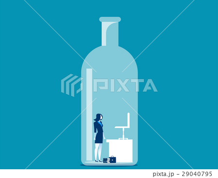 Businesswoman trapped in the bottle 29040795