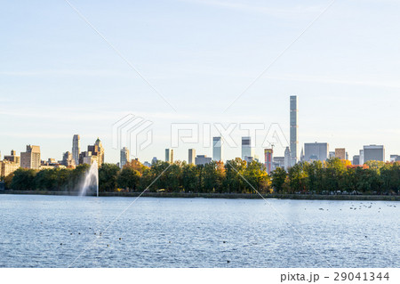 Midtown from central park reservoir Midtown from central park reservoir 29041344