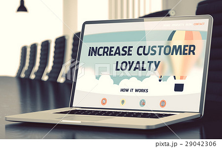 Increase Customer Loyalty on Laptop in Conference 29042306