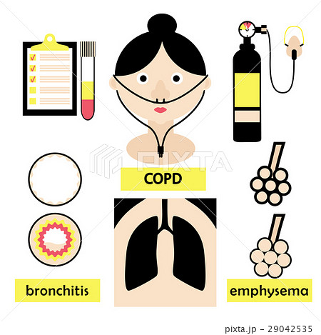 Copd Lung Disease Conceptのイラスト素材