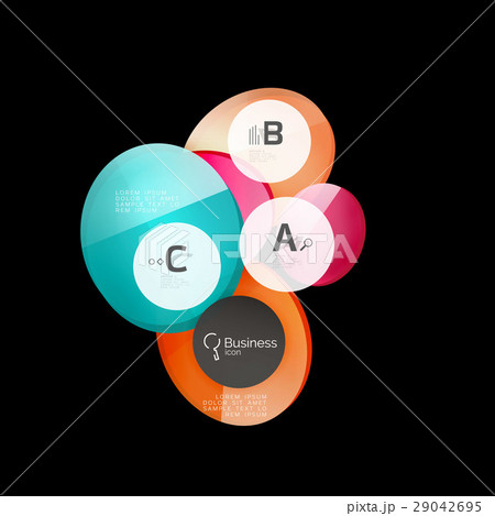 Glossy glass circle banner design template 29042695