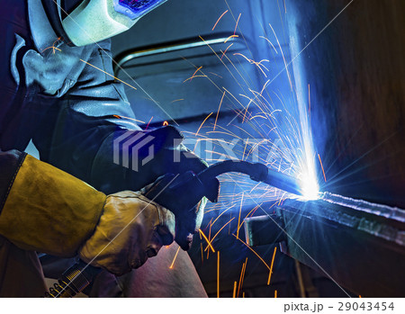 Industrial steel welder in factory technical, 29043454
