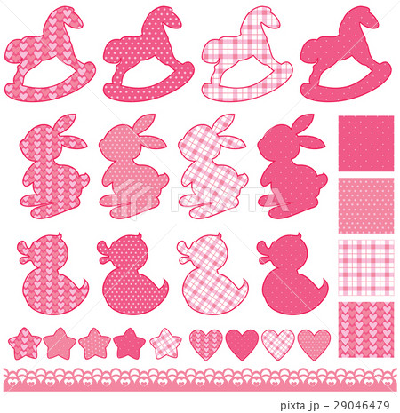 Set with toys - horses, rabbits, hearts and stars 29046479