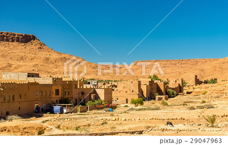 A village with traditional kasbah houses in Ziz A village with traditional kasbah houses in Ziz 29047963