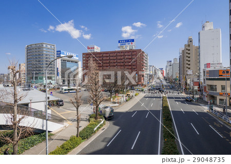 名古屋市　JR千種駅前　広場と広小路通り　河合塾千種ビクトリーブリッジから 29048735