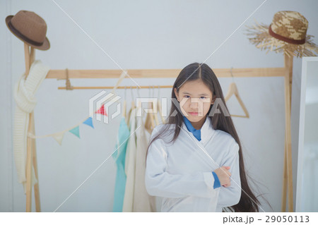 Beauty Asian teen girl trying on clothes 29050113