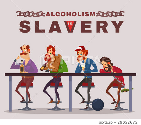 Vector cartoon illustration of men with alcohol Vector cartoon illustration of men with alcohol 29052675