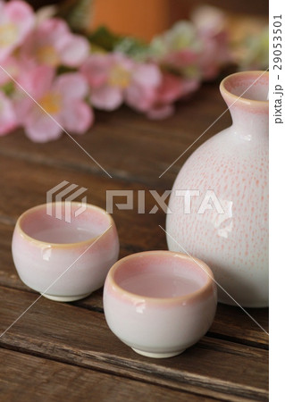 花見イメージの日本酒セット 花見イメージの日本酒セット 29053501