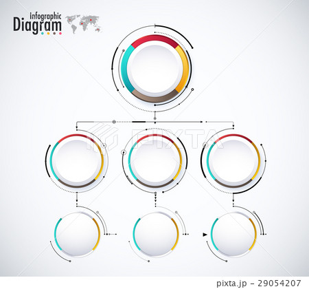 Digital diagram circle color style. Vector stock. Digital diagram circle color style. Vector stock. 29054207