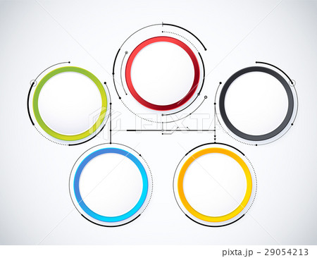Digital diagram circle color style. Vector stock. 29054213