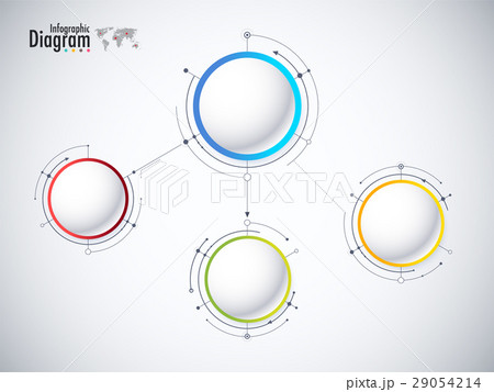 Digital diagram circle color style. Vector stock. 29054214