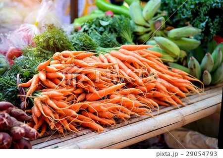Carrots in market organic vegetables. 29054793